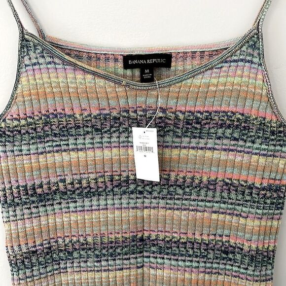 NWT Banana Republic Knit Tank Top Multi colored. Size Medium‎ - Picture 1 of 9